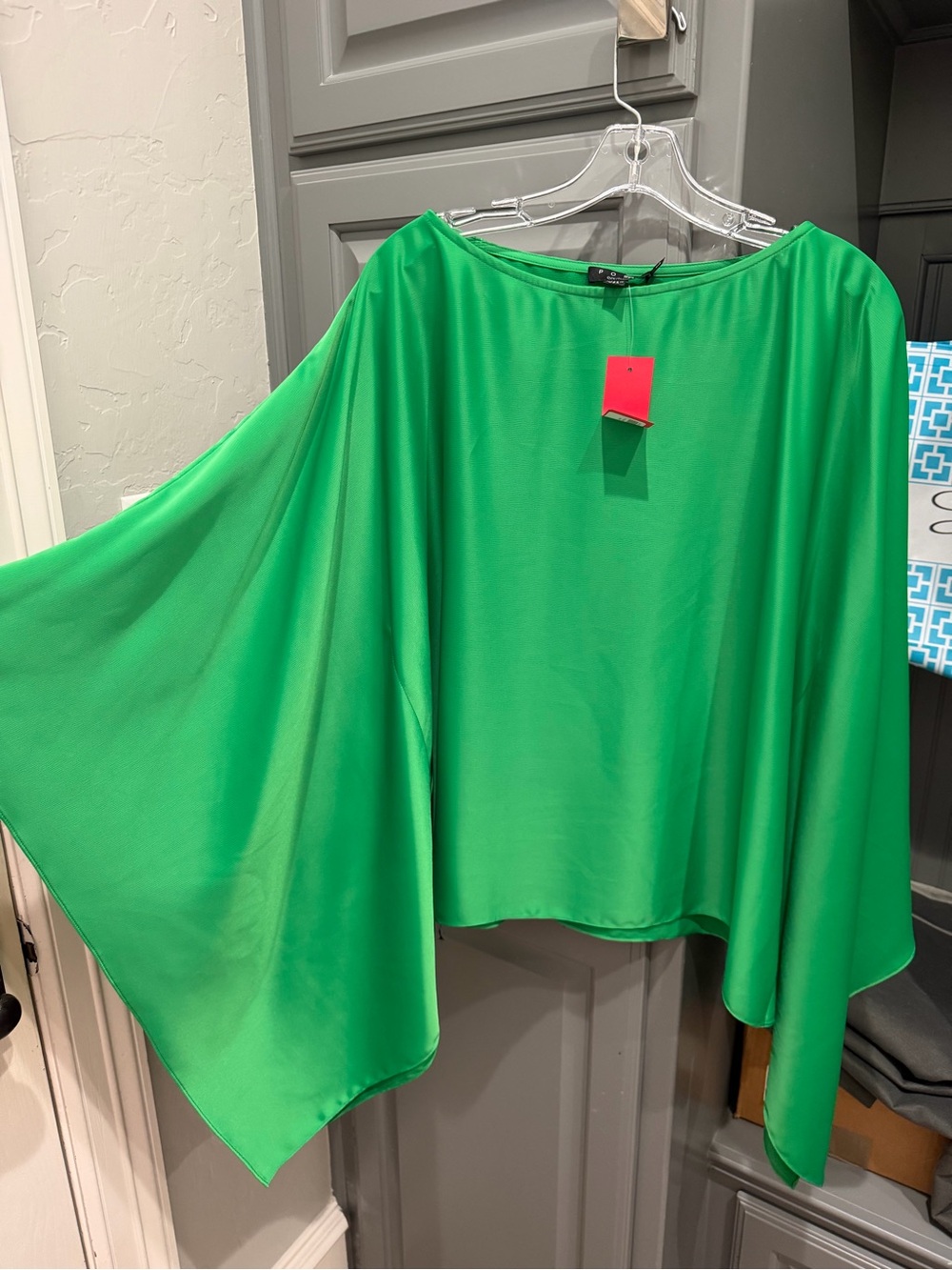Posh Emerald Green Dolman Tunic Top